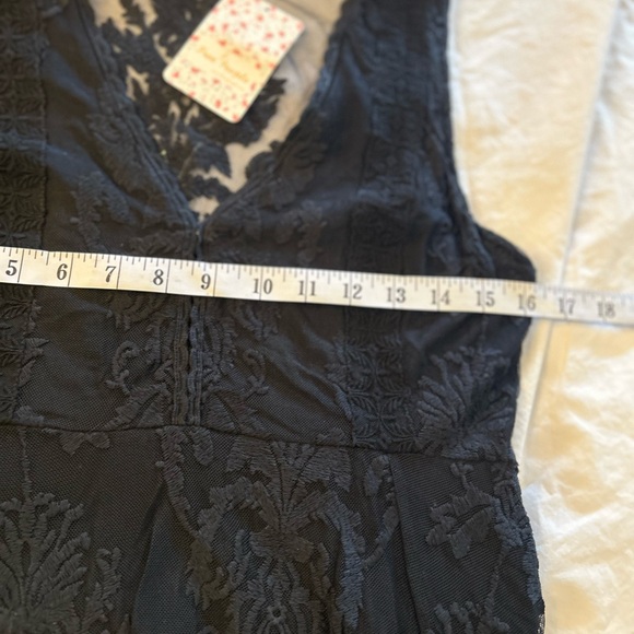 NWT FREE PEOPLE Reign Over Me Dress Black Lace Mesh 4 - Picture 12 of 15